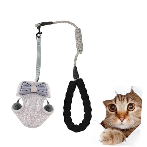 CVUTOVO Verstellbares Katzengeschirr Brustgeschirr mit Schleifendekor Atmungsaktives Leichtes Haustiergeschirr für Katzen Sicheres Komfortables Weste Design CVUTOVO Verstellbares Katzengeschirr Brustgeschirr mit Schleifendekor Atmungsaktives Leichtes Haustiergeschirr für Katzen Sicheres Komfortables Weste Design von CVUTOVO