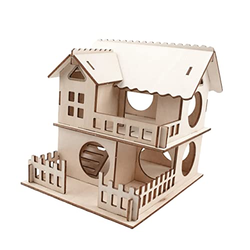 CVUTOVO -hamsterhaus Mit Leiter Doppelschicht-Villa Für Hamster Und Ratten Gemütliche Tierunterkunft -Design Sicheres Und Langlebiges Material Für Kleine Haustiere von CVUTOVO