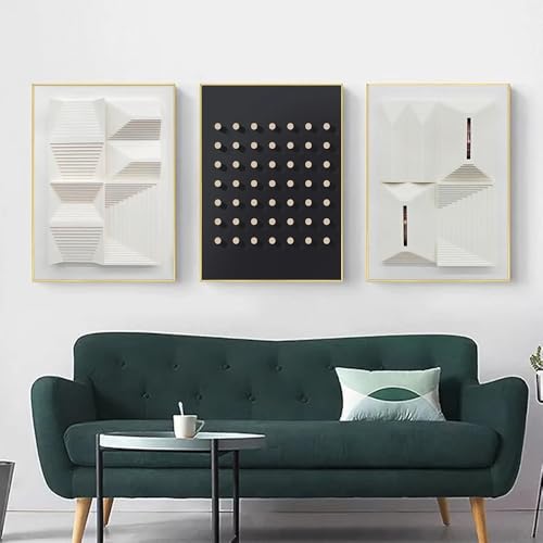 CWBLYZ Leinwanddrucke-3 Stück-Abstrakte Geometrische Figur Moderne Leinwand Druck Malerei Poster Wohnzimmer Büro Schlafzimmer Sofa Hintergrund Startseite Wand Dekoration-40 * 60cm (Ungerahmt) von CWBLYZ