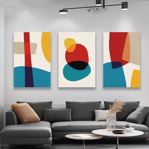 CWBLYZ Leinwanddrucke-3 Stück-Abstrakter Roter Gelber Blauer Block Abstrakter Druck Poster Wandkunst Beige Poster Wohnzimmer Küche Büro Schlafzimmer Startseite Zimmer Dekoration-40 * 60cm (Ungerahmt) CWBLYZ Leinwanddrucke-3 Stück-Abstrakter Roter Gelber Blauer Block Abstrakter Druck Poster Wandkunst Beige Poster Wohnzimmer Küche Büro Schlafzimmer Startseite Zimmer Dekoration-40 * 60cm (Ungerahmt) von CWBLYZ