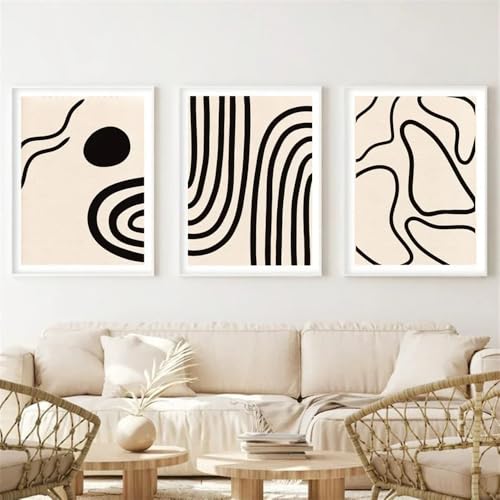 CWBLYZ Leinwanddrucke-3 Stück-Moderne Einfache Abstrakte Strichzeichnung Wandkunst Leinwand Malerei Nordische Poster und Drucke Wandbilder für Wohnzimmer Büro Schlafzimmer Dekor-40 * 60cm (Ungerahmt) CWBLYZ Leinwanddrucke-3 Stück-Moderne Einfache Abstrakte Strichzeichnung Wandkunst Leinwand Malerei Nordische Poster und Drucke Wandbilder für Wohnzimmer Büro Schlafzimmer Dekor-40 * 60cm (Ungerahmt) von CWBLYZ
