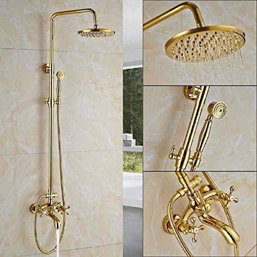 CWCQGH Duschset Dusche Golden Duschset Wasserhahn Einhebel 3-Wege 8" Regendusche mit Handbrause Wasserfallauslauf Badewannendusche,Golden Faucet D,Golden Faucet D CWCQGH Duschset Dusche Golden Duschset Wasserhahn Einhebel 3-Wege 8" Regendusche mit Handbrause Wasserfallauslauf Badewannendusche,Golden Faucet D,Golden Faucet D von CWCQGH