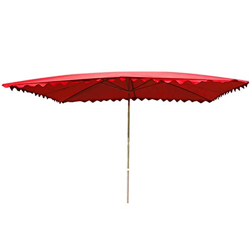 CWCQGH Sonnenschirme 2,9 m rechteckiger Markt-Sonnenschirm, 8-Rippen-Terrassen-Außenschirm mit Kippmechanismus für Strand/Pool/Terrasse/Außenzelt-Sonnenschirme von CWCQGH