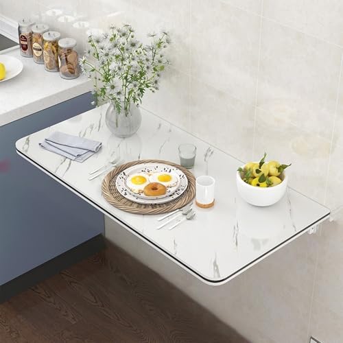CWCQGH Wandmontierter Klapptisch - Weißer Schreibtisch aus massivem Holz. Platzsparender Wandschreibtisch für kleine Räume. Starke Tragfähigkeit. Vielseitig einsetzbar im W,One Color-90 * 50cm CWCQGH Wandmontierter Klapptisch - Weißer Schreibtisch aus massivem Holz. Platzsparender Wandschreibtisch für kleine Räume. Starke Tragfähigkeit. Vielseitig einsetzbar im W,One Color-90 * 50cm von CWCQGH