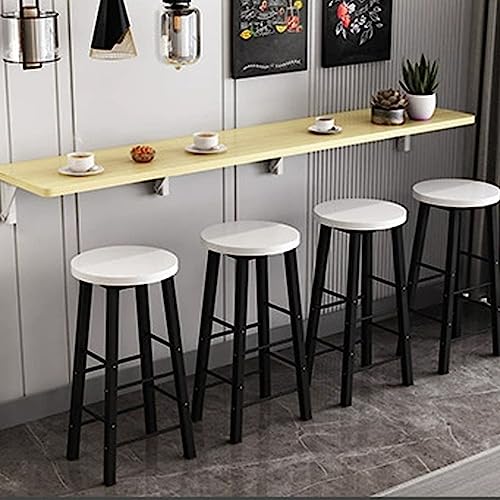 CWCQGH Wandmontierter Klapptisch mit Klappblatt - Platzsparender Esstisch aus Holz für die Küchenbar oder den Milchteeladen - Langes und schmales Design für vielseitigen Ei,Light Walnut-31 * 12in von CWCQGH