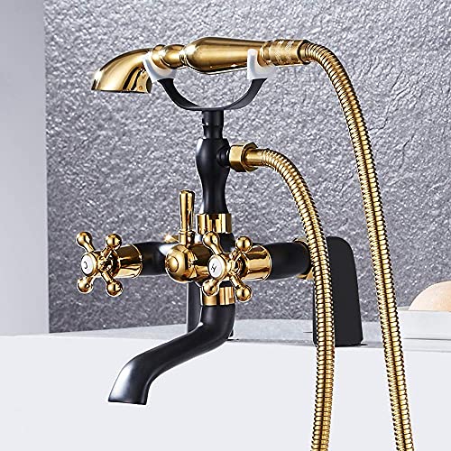 CWCQGH Wasserhähne, Länge Wasserhahn Badewanne Duschset Badezimmer Einfache Duschdeckinstallation Doppelgriff 2 Funktionen Handbrause Messingmischventil Warm- und Kaltwasserhahn,B CWCQGH Wasserhähne, Länge Wasserhahn Badewanne Duschset Badezimmer Einfache Duschdeckinstallation Doppelgriff 2 Funktionen Handbrause Messingmischventil Warm- und Kaltwasserhahn,B von CWCQGH