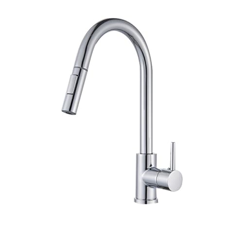 CWCQGH Wasserhahn Ausziehbarer Wasserhahn Aus Gebürstetem Gold Mit Einhebelmischer 360-Grad-Drehung Duscharmatur,Gold A,Chrome a CWCQGH Wasserhahn Ausziehbarer Wasserhahn Aus Gebürstetem Gold Mit Einhebelmischer 360-Grad-Drehung Duscharmatur,Gold A,Chrome a von CWCQGH