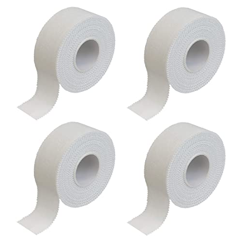 CWED 4 Rollen Athletic Tape, weißes Athletic Tape Adhesive Athletic Bandage, Athletic Tape Athletic Tape für alle Sportarten (Weiß) von CWED