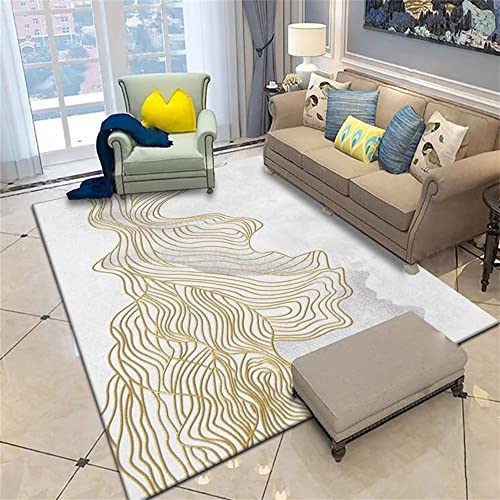 CWGQQ Teppich für Flure, langlebiger Stil, luxuriöser Wohnzimmerteppich, bequemer niedriger Samtstoff, Terrassenteppich (160 x 230 cm) von CWGQQ