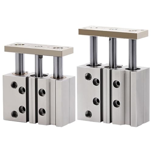 CWHHTVBI 3-Achsen-3-Stangen-Zylinder mit Führungsstange TCM-Serie Bohrung 12 16 20 25 32 40 63 Hub 10 20 25 30 40 50 75 100 125 150 200 250 300(Strock 10mm,TCM 16) von CWHHTVBI