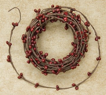 CWI Gifts Pip Berry String Girlande, 4,7 m, Burgunderrot von CWI Gifts