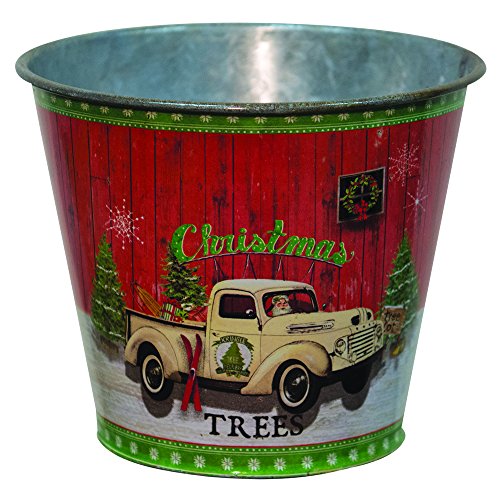 CWI Tapetenbordüre Geschenke Weihnachten Bäume Truck Eimer, rot von CWI Gifts
