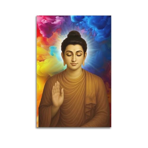 Kunstdruck auf Leinwand, modernes Poster, Meditierender Buddha, der Frieden vermittelt, Heilung, feierlich, dekorative Kunst, 60 x 90 cm, ungerahmter Stil Kunstdruck auf Leinwand, modernes Poster, Meditierender Buddha, der Frieden vermittelt, Heilung, feierlich, dekorative Kunst, 60 x 90 cm, ungerahmter Stil von CWLLOG