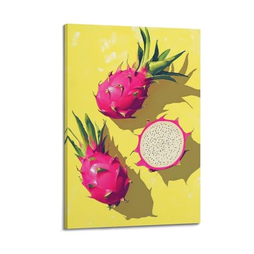 Moderner Kunstdruck auf Leinwand, Poster, Lebensmittelfoto, Drache, Obst, frische Stimmung, 30 x 45 cm, Rahmenstil Moderner Kunstdruck auf Leinwand, Poster, Lebensmittelfoto, Drache, Obst, frische Stimmung, 30 x 45 cm, Rahmenstil von CWLLOG