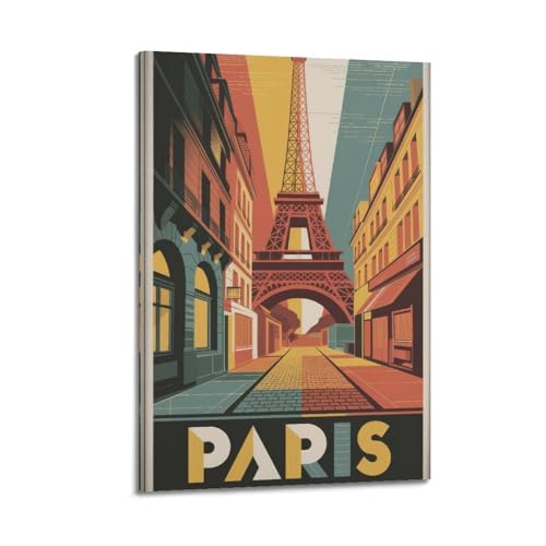 Moderner Kunstdruck auf Leinwand, Poster, Reiseposter Paris Eiffelturm, Retro-Vibe, 20 x 30 cm, Rahmenstil Moderner Kunstdruck auf Leinwand, Poster, Reiseposter Paris Eiffelturm, Retro-Vibe, 20 x 30 cm, Rahmenstil von CWLLOG
