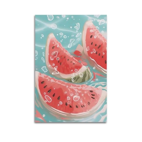 Moderner Kunstdruck auf Leinwand, Sommer-Poster, Wassermelone, Pool, erfrischende Atmosphäre, 60 x 90 cm, ungerahmter Stil Moderner Kunstdruck auf Leinwand, Sommer-Poster, Wassermelone, Pool, erfrischende Atmosphäre, 60 x 90 cm, ungerahmter Stil von CWLLOG