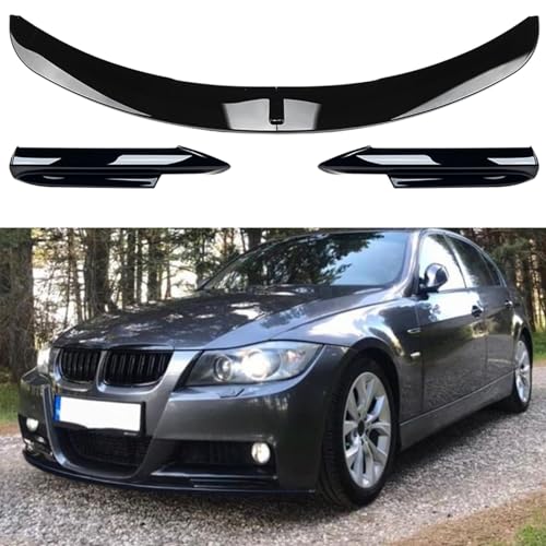 CWMLB Auto Frontlippe Frontspoiler für BMW 3er E90 E91 M-Tech 2005-2008,Auto Frontspoiler Frontstoßstange Lippe Spoiler Auto Frontlippe Spoiler Lip Splitter Diffusor von CWMLB