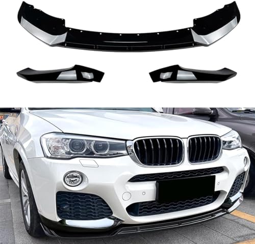 CWMLB Auto Frontlippe Frontspoiler für BMW X3 F25 X4 F26 LCI 2014-2017 M Sport,Auto Frontspoiler Frontstoßstange Lippe Spoiler Auto Frontlippe Spoiler Lip Splitter Diffusor von CWMLB
