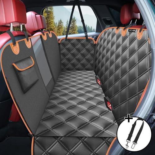 Hundedecke Auto Rückbank für Mini Electric Cooper SE (F56) 2021, langlebige Kratzfeste Rücksitz-Hundehängematte mit Seitenschutz und Sichtfenster aus Netzgewebe von CWMMS