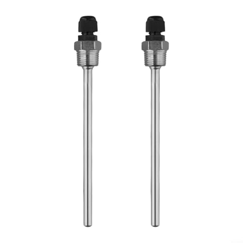2 Stück 304 Edelstahl Thermowell G3/4 Zoll Gewinde Tauchhülsen für Temperaturfühler (8x150mm) von CWOQOCW