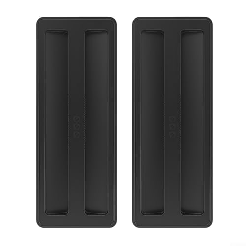 2 Stück Toaster-Schutzabdeckung Silikon Staubschutz für 2 Scheiben Frühstücksgeräte (schwarz) von CWOQOCW