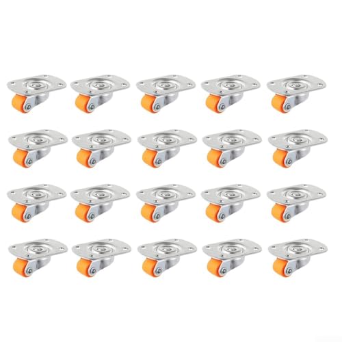 20 Stück 360 Grad drehbare Rollen mit Umlenkrolle für Möbel und Aufbewahrungsboxen, robustes Stahl- und Gummirad-Set mit Schrauben für Büro- und Küchenbedarf 20 Stück 360 Grad drehbare Rollen mit Umlenkrolle für Möbel und Aufbewahrungsboxen, robustes Stahl- und Gummirad-Set mit Schrauben für Büro- und Küchenbedarf von CWOQOCW