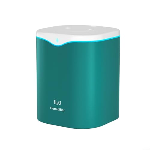 2000 ml großer Luftbefeuchter mit zwei Sprühstrahlen, Luftbefeuchter für Schlafzimmer mit LED-Leuchten und automatischer Abschaltung für feuchtigkeitsspendende Luft zu Hause (grün) von CWOQOCW