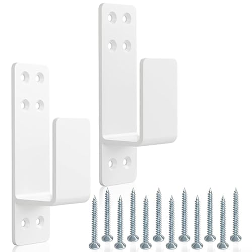 2x4 winkel metall, verstärkte Tür Barrikade Klammern für Home Security, langlebig(White) von CWOQOCW