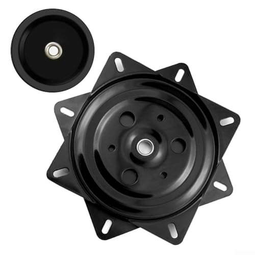 360-Grad-Stahl-Kugellager-Drehplatte mit genieteter Konstruktion für Stühle, Hocker und Bootssitze bietet leise und reibungslose Rotation (20,3 cm) von CWOQOCW