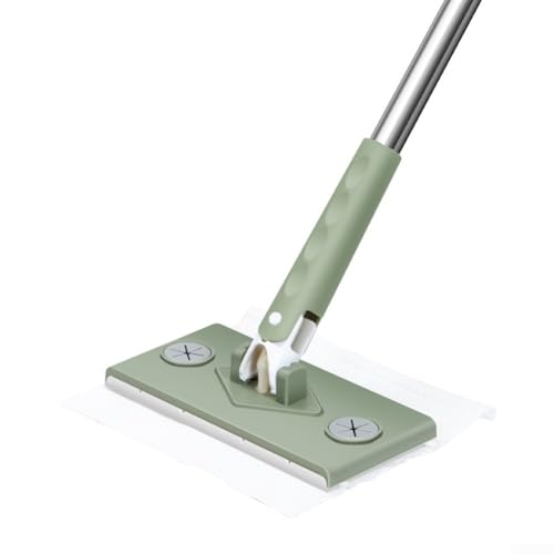 360 Grad drehbarer Mini-Wischmopp für Küche, Bad, Fenster und Wand, Staubreinigung, abnehmbares und waschbares Mikrofasertuch für bequeme Wartung (einzelner Wischmopp) von CWOQOCW