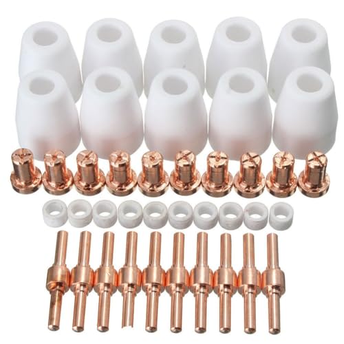 40 Stück Luftplasmaschneider Zubehör für PT31 LG40 Taschenlampe CUT40 50 mit umfassenden Spitzen von CWOQOCW