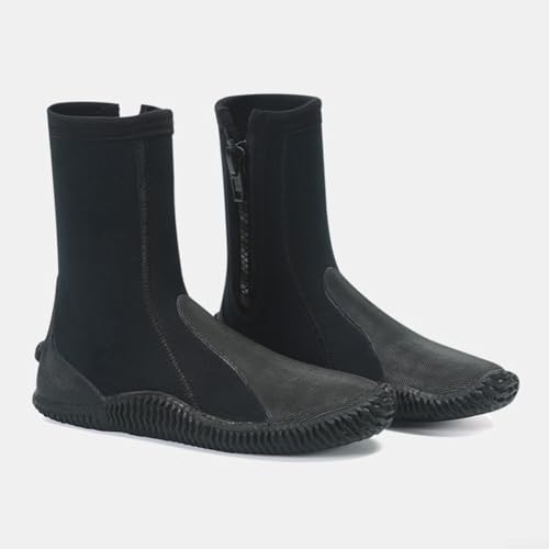 5 mm Tauchstiefel mit Reißverschluss für verschiedene Wasseraktivitäten einschließlich Rafting und Segeln (4#(7#(40)) von CWOQOCW