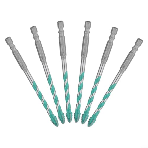 5-teiliges Bohrer-Set für Glas, Holz, Metall, Fliesen mit vierschneidigem, gezacktem Exzenter-Design für präzises und stabiles Bohren in harten Materialien (8 mm) von CWOQOCW