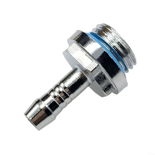 6 Stück Wasserkühlung Barb Fitting Pack mit G1/4 Gewinde Schlauch Pagode Anschluss für PC Wasserkühlsysteme Heizkörper Pumpen Tanks mit Dichtungsring und Chrom-Finish (6 mm) von CWOQOCW