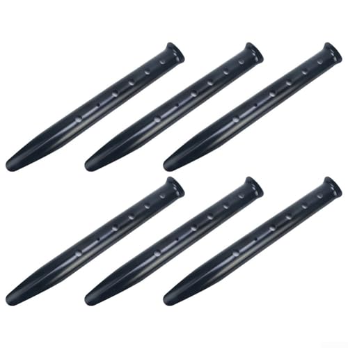 6 Stück leichte U-förmige Sandheringe aus Aluminium für Camping im Freien und für den Strand (schwarz) von CWOQOCW