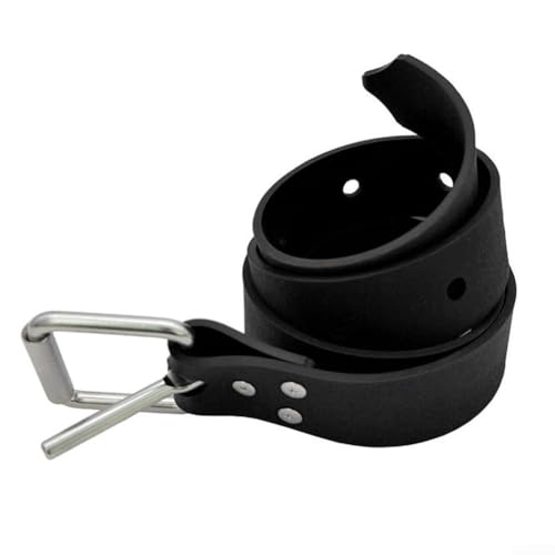 Aquatic Adventure Ready Verstellbarer Silikon-Gewichtsgürtel für Taucher mit starker Schnalle (schwarz) von CWOQOCW