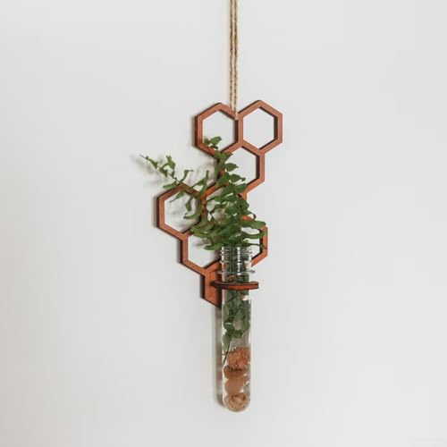 Blumentopf aus Holz und Kunststoff zur Wandmontage für Reagenzgläser mit ausgehöhltem Kunstwerk, entworfen für funktionale und stilvolle Pflanzenausstellung in jedem Raum Blumentopf aus Holz und Kunststoff zur Wandmontage für Reagenzgläser mit ausgehöhltem Kunstwerk, entworfen für funktionale und stilvolle Pflanzenausstellung in jedem Raum von CWOQOCW