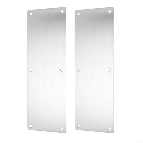 CWOQOCW 2 Stück Edelstahl-Tür-Push-Platte, Türschutzplatte für Tür innen außen kratzfeste Türschutzplatte (zufällig) von CWOQOCW
