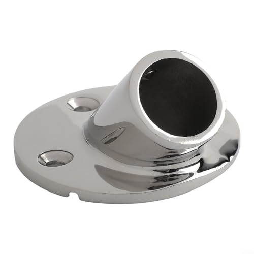 CWOQOCW 22 mm Rohrsockel 316 Edelstahl Marine Rohr Deck Handlauf Zubehör Runde Basis (45°) von CWOQOCW