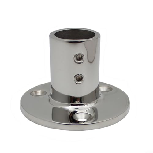 CWOQOCW 316 Edelstahl Boot Handlauf Basis Marine Geländer Halterung für 7/8 Zoll 1 Zoll Rohr Yacht Segelboot Fischerboot Installation (22 mm) von CWOQOCW