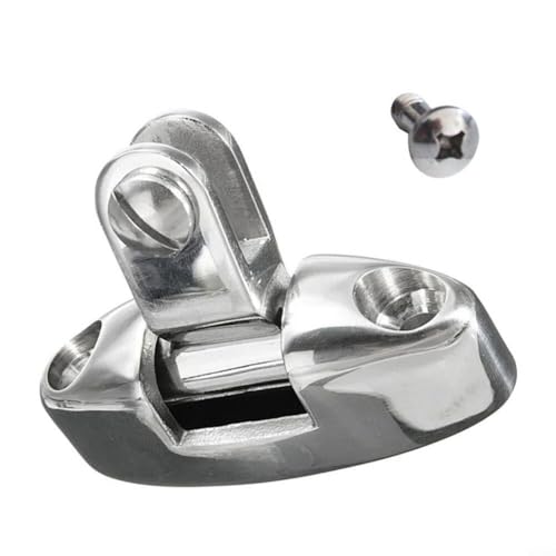 CWOQOCW 316 Edelstahl Deckscharnier Schwenkbare Seitenmontage Marine Bimini Top Hardware Kit mit Gummi-Pads und Befestigungsschrauben für Boot Yacht Sonnensegel (A) von CWOQOCW