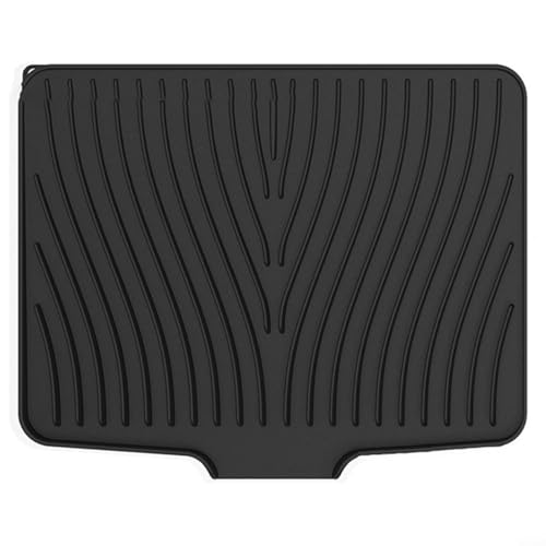 CWOQOCW Abtropfmatte für die Küchenspüle, groß, Silikon, mit schrägem Design, rutschfest, hitzebeständig, Drainagematte für Theke (50–2) von CWOQOCW