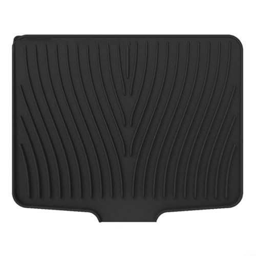 CWOQOCW Abtropfmatte für die Küchenspüle, groß, Silikon, mit schrägem Design, rutschfest, hitzebeständig, Drainagematte für Theken (40 x 33-2) von CWOQOCW