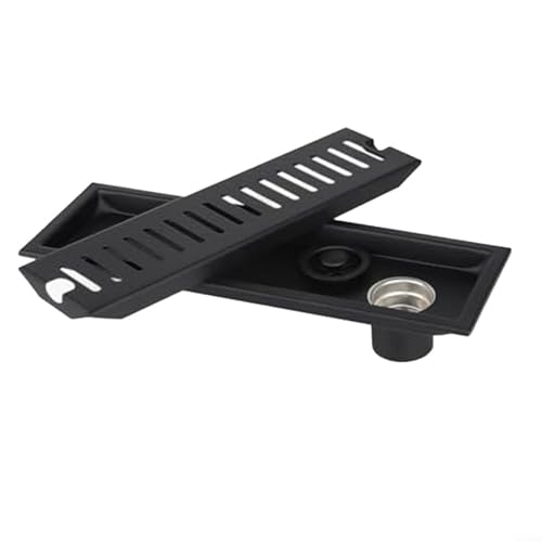 CWOQOCW Bodenablauf Anti-Verstopfung Duschablauf mit Haarsieb schwarz für Badezimmer Indoor Outdoor von CWOQOCW
