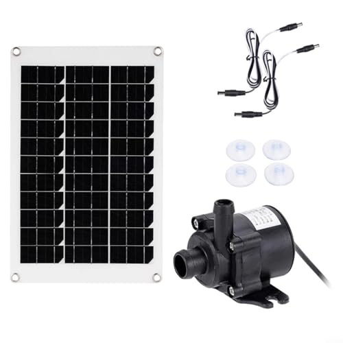 CWOQOCW Brushless Solar Springbrunnenpumpe 50W 12V 350L/H Geräuschloses Tauchwasser-Kit mit Solarpanel für Außenteich CWOQOCW Brushless Solar Springbrunnenpumpe 50W 12V 350L/H Geräuschloses Tauchwasser-Kit mit Solarpanel für Außenteich von CWOQOCW