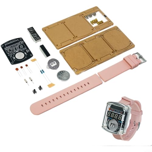 CWOQOCW DIY LED-Digitaluhr-Set, elektronische Uhr, Montagebrett zum Löten, Üben und STEM-Elektronik (Pulver) von CWOQOCW