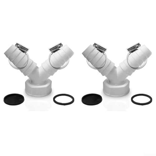 CWOQOCW DN25 Y-Typ-Abflussrohrverbinder Doppelauslass Waschmaschine Geschirrspüler Adapter mit 19–24 mm Einlass für Haushaltsanlagen CWOQOCW DN25 Y-Typ-Abflussrohrverbinder Doppelauslass Waschmaschine Geschirrspüler Adapter mit 19–24 mm Einlass für Haushaltsanlagen von CWOQOCW