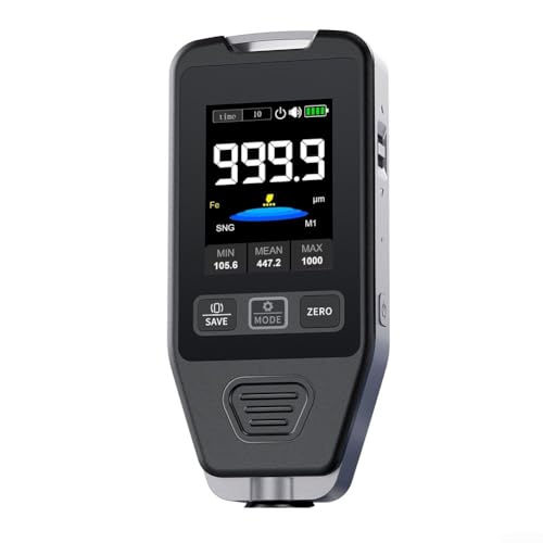 CWOQOCW Digitales Farbdickenmessgerät Metallbeschichtung Messgerät 0-1400um Fe nFe Fe+Zn mit USB-Kabel von CWOQOCW