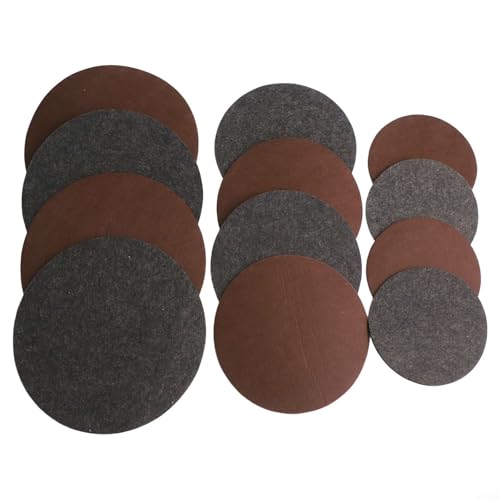 CWOQOCW Doppelseitiges Filz-Pflanzmatten-Set – 12 Stück runde Blumentopfuntersetzer 15,2 cm / 20,3 cm / 25,4 cm – wend von CWOQOCW