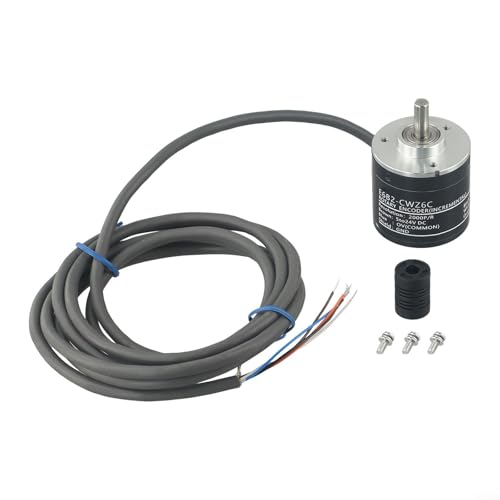 CWOQOCW E6B2-CWZ6C Drehgeber Differentialsignal Drehgeber 100/360/600/1000/1024/2000 P/R DC 5-26V Eingang 6mm 2M Kabel für industrielle Steuerung (2000P/R) von CWOQOCW